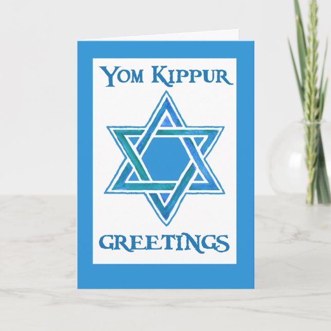 Carte de voeux de Yom Kippour - étoile de David (Devant)