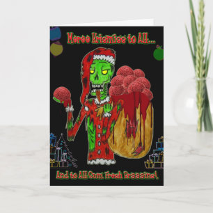 Carte de voeux de zombi de Noël