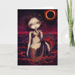 Carte de voeux "d'éclipse de sirène"