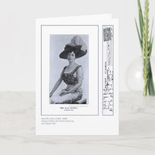 Carte de voeux d'Ellis Jeffreys d'actrice