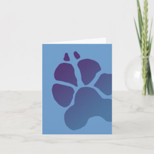 Carte de voeux d'empreinte de patte de great dane