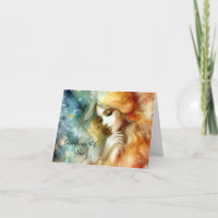 Carte de vœux d'encouragement Angel Face