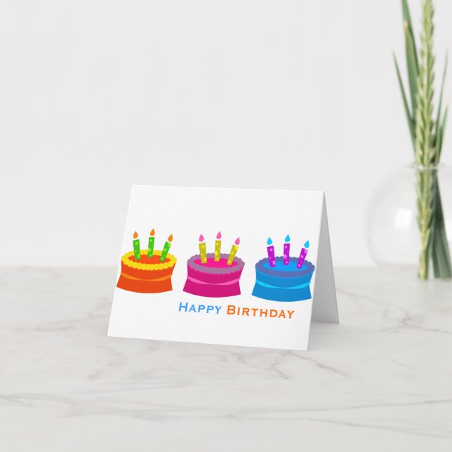Carte de voeux d'entreprise Gâteaux d'anniversaire (Devant)