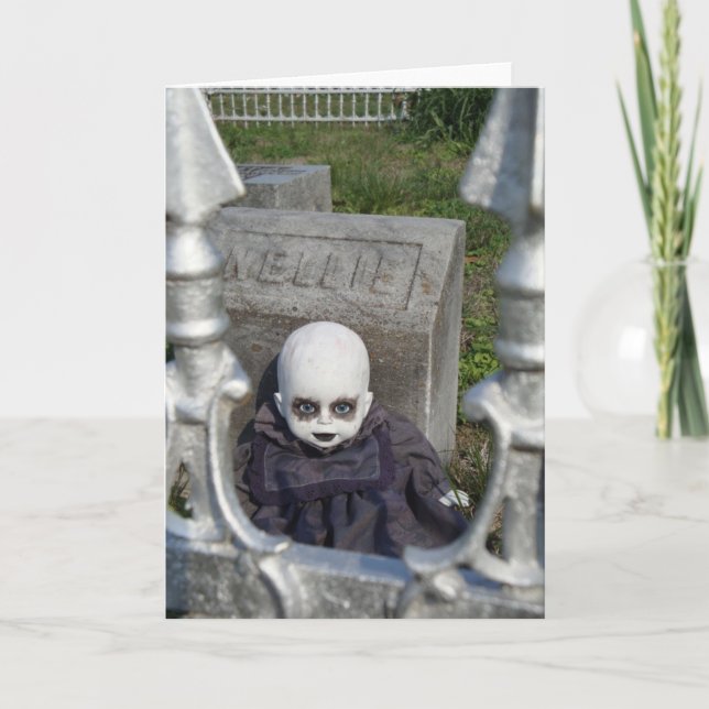 Carte de voeux déplaisante heureuse de Halloween (Devant)