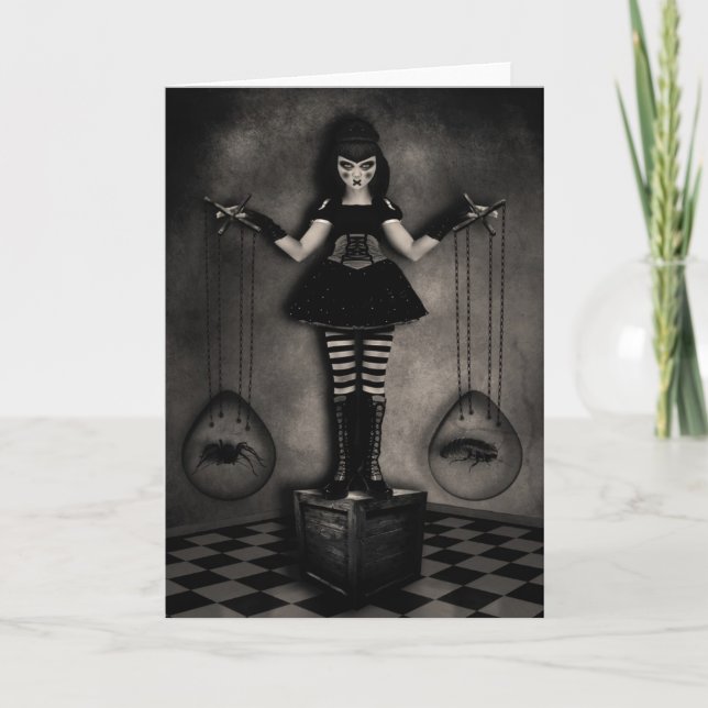 Carte de voeux d'équilibre de marionnette (Devant)