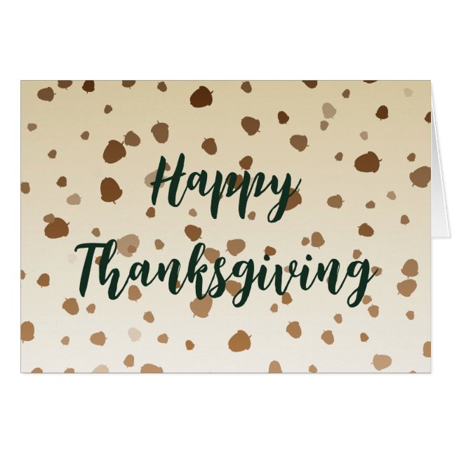 Carte de voeux des Acorns de Thanksgiving (Devant horizontal)