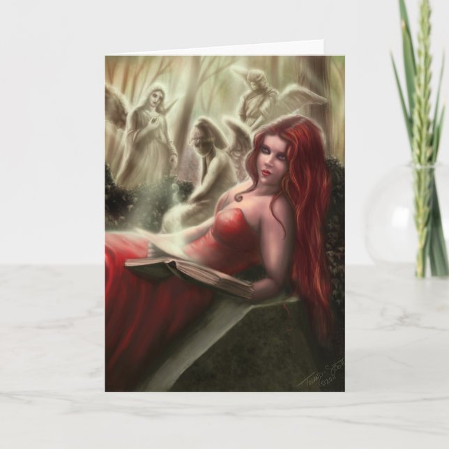 Carte de voeux des anges de pleurs (Devant)