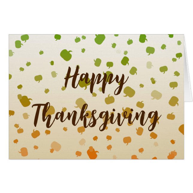 Carte de voeux des Citrouilles de Thanksgiving (Devant horizontal)