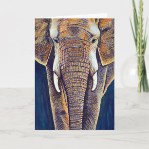 Carte de voeux des éléphants africains