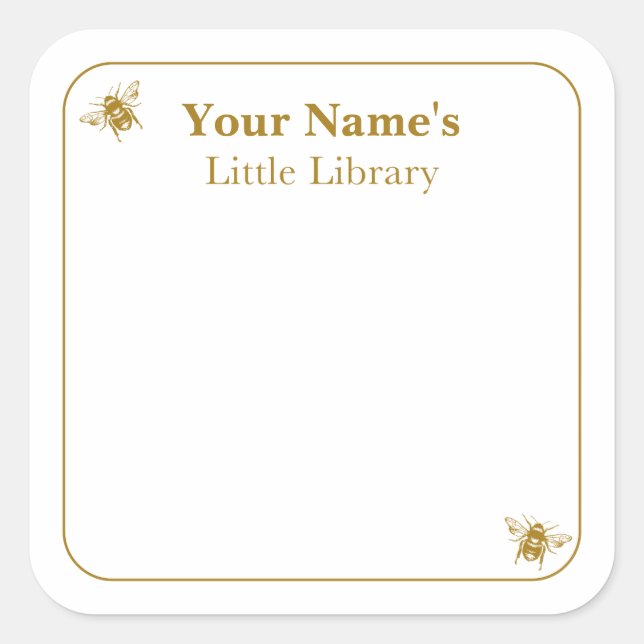 Carte de voeux des Étiquettes de la bibliothèque d (Devant)