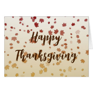 Carte de voeux des Feuilles de l'érable de Thanksg