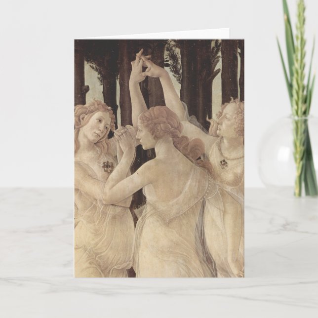 Carte de voeux des grâces de Botticelli trois (Devant)