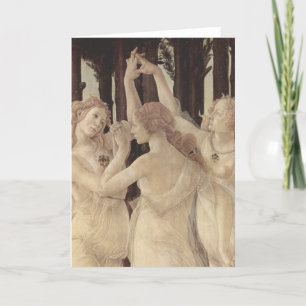 Carte de voeux des grâces de Botticelli trois