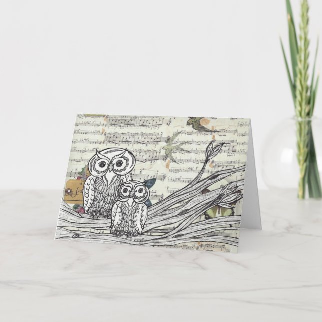 Carte de voeux des hiboux 22 (Devant)