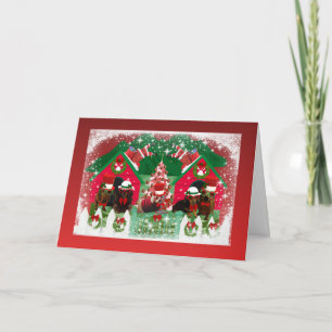 Carte de vœux des petits aides du Père Noël
