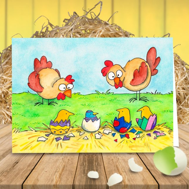 Carte de voeux des poussins de Pâques par Nicole J (Créateur téléchargé)