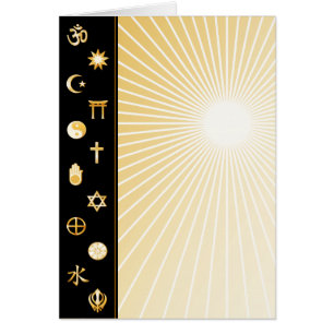 Carte de voeux des religions internationales