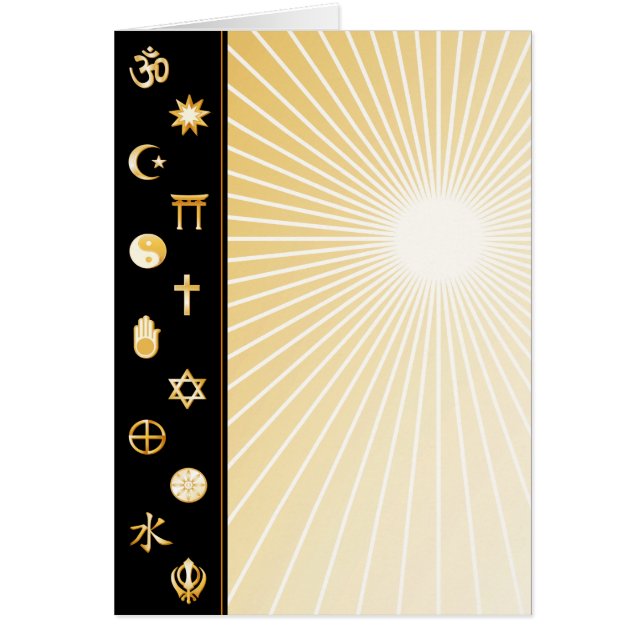 Carte de voeux des religions internationales (Devant)