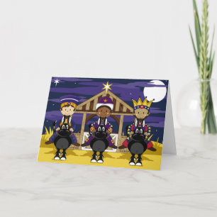 Carte de voeux des Rois de la nativité trois