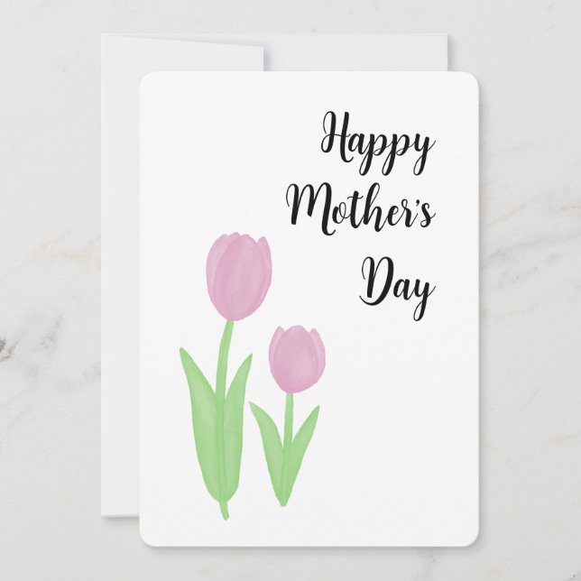 Carte de voeux des Tulipes de la Fête des Mères (Devant)