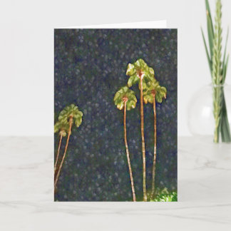 Carte de voeux Desert Palms at Night