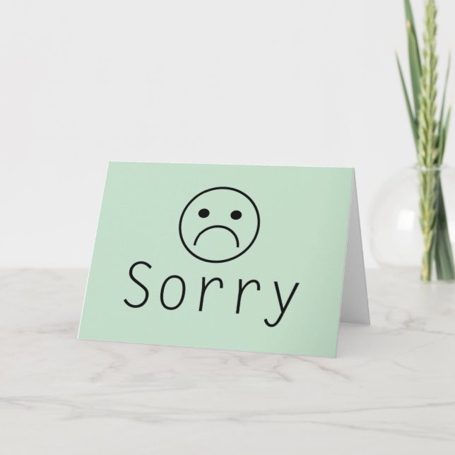 Carte de voeux désolée minimaliste d'excuses (Devant)