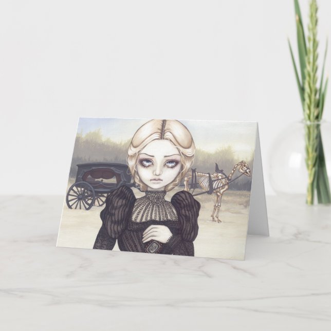 Carte de voeux "deuil noir" (Devant)