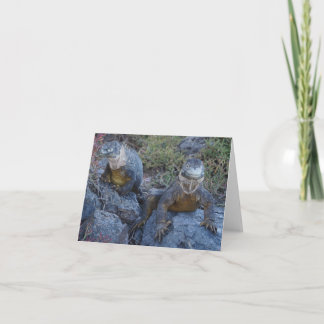 Carte de vœux Deux Iguanes