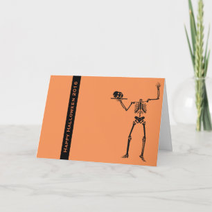Carte de voeux d'Halloween avec crâne magique
