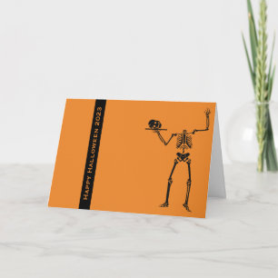 Carte de voeux d'Halloween avec crâne magique
