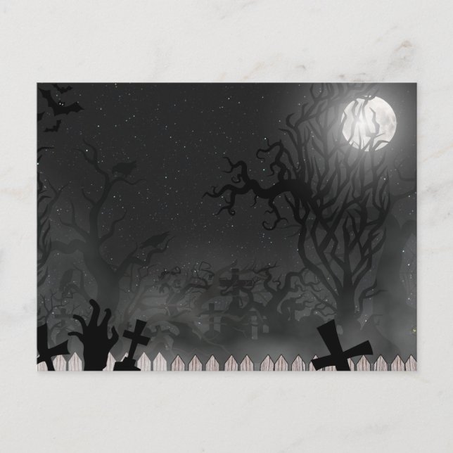 Carte de vœux d'Halloween effrayante (Devant)