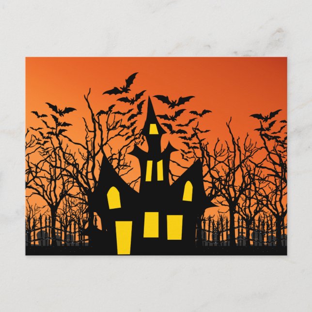 Carte de vœux d'Halloween effrayante (Devant)