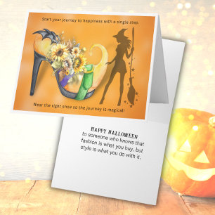 Carte de voeux d'Halloween Fashionista