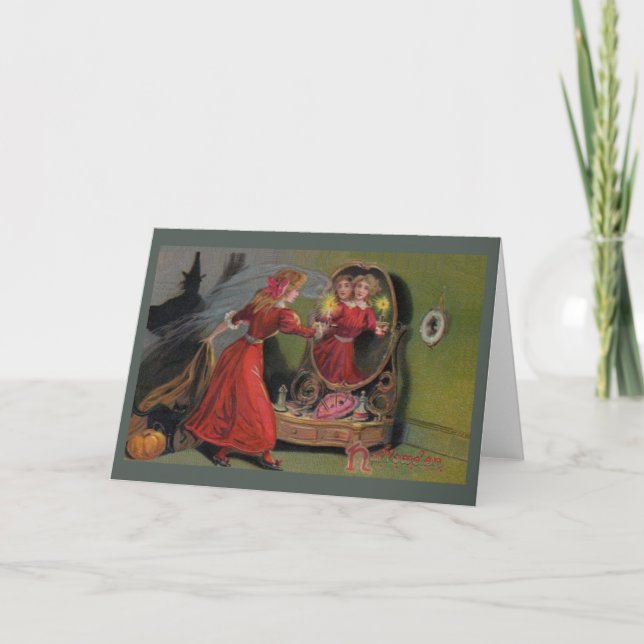 Carte de voeux d'Halloween victorienne (Devant)