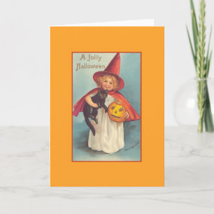 Carte de voeux d'Halloween victorienne