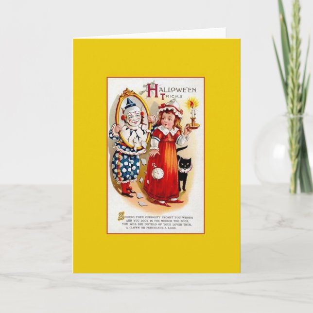 Carte de voeux d'Halloween victorienne (Devant)