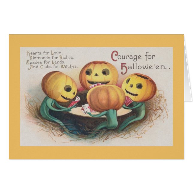 Carte de voeux d'Halloween victorienne (Devant horizontal)