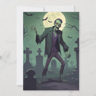 Carte de vœux d'Halloween Zombie Zest