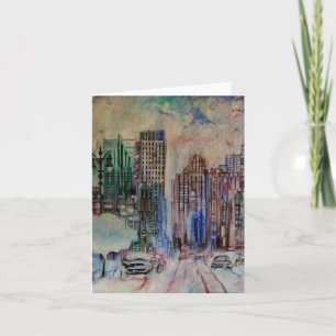 Carte de voeux d'hiver de Detroit