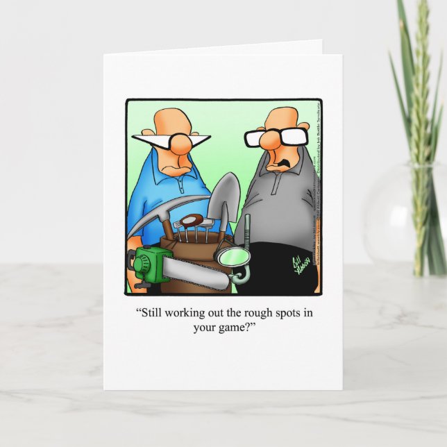 Carte de voeux d'Humour de golf (Devant)