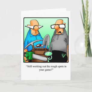 Carte de voeux d'Humour de golf