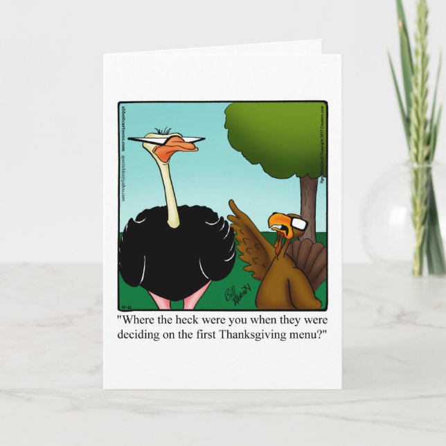 Carte de voeux d'Humour Thanksgiving personnalisab (Devant)