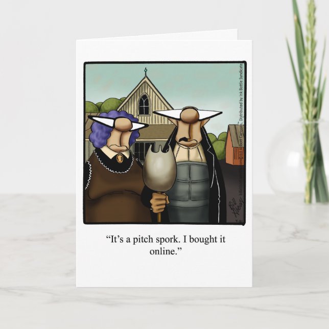 Carte de voeux d'Humour Thanksgiving personnalisab (Devant)