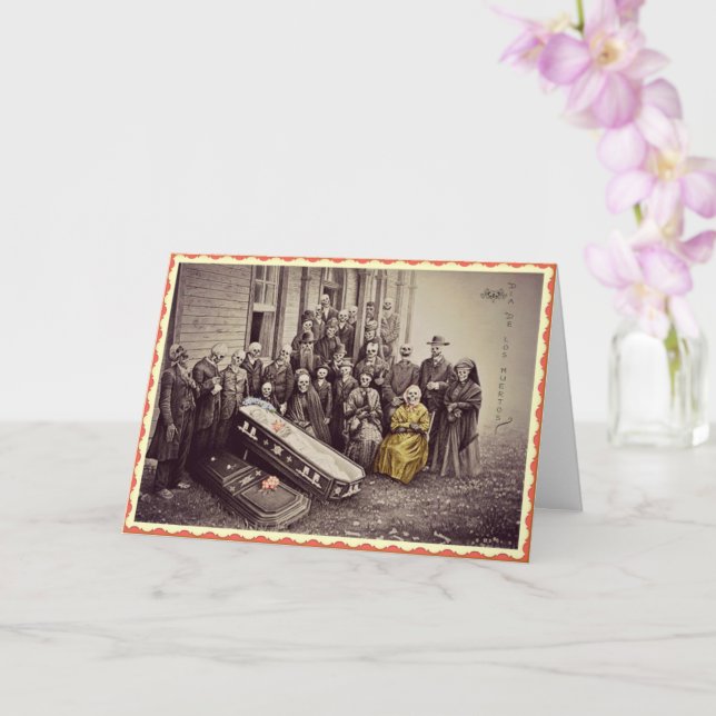 Carte de voeux Dia De Los Muertos (Orchidée)