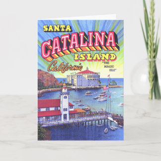 Carte de voeux d'île de Catalina