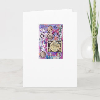 Carte de voeux d'illustration de collage