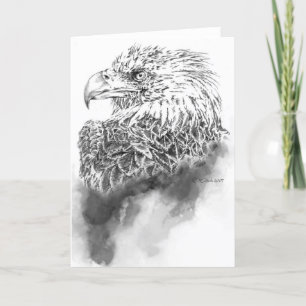 Carte de voeux d'illustration d'Eagle
