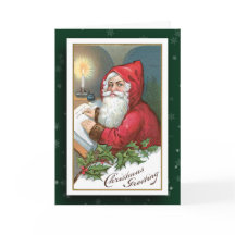 Carte de voeux d'image vintage du Père Noël