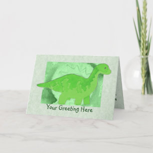Carte de voeux Dinosaur Vert