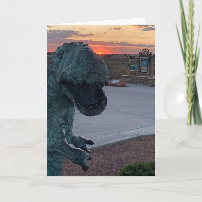 carte de voeux dinosaure (Devant)